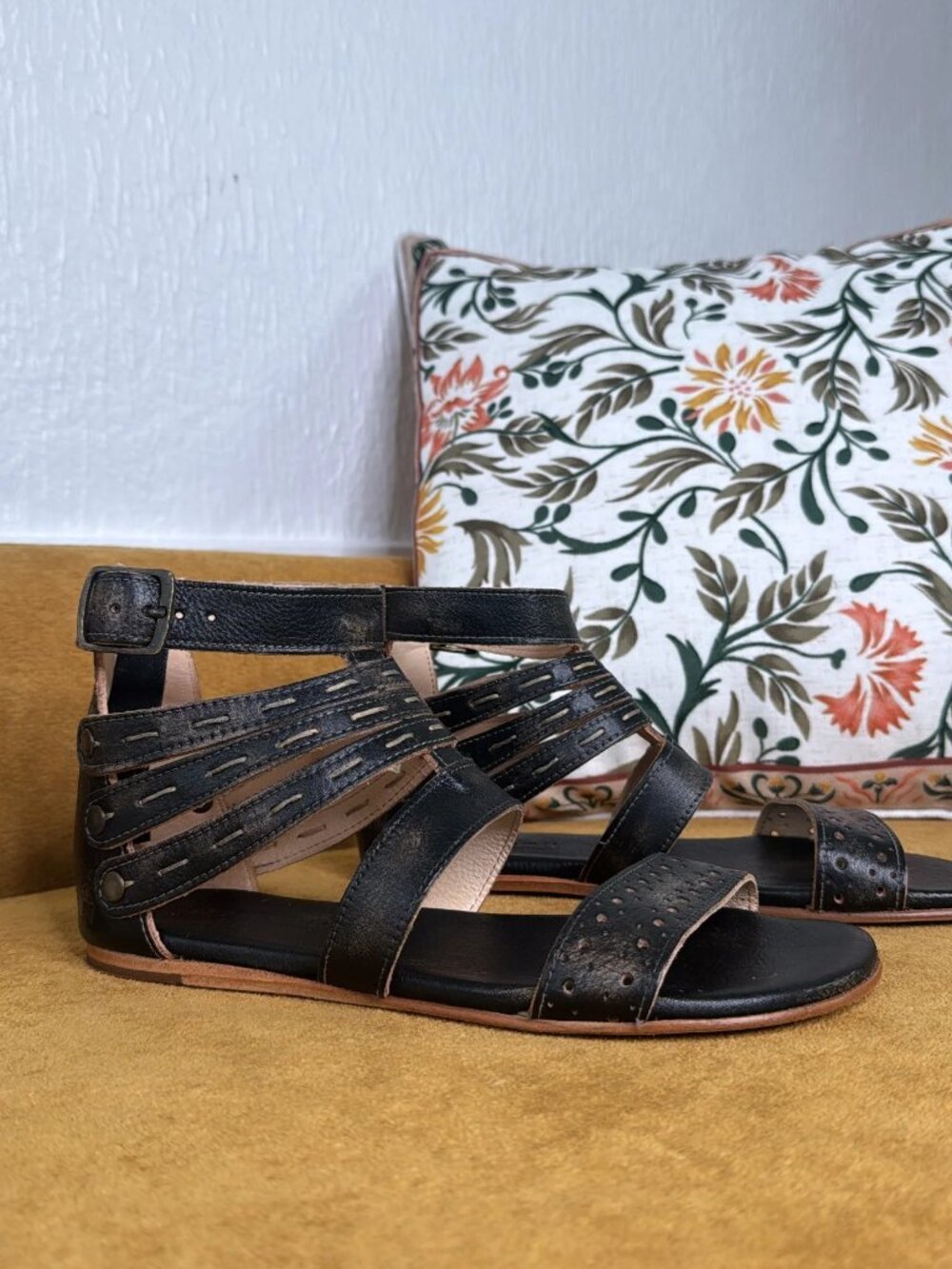 Bed|Stü Artemis Sandals Women's Size 6.5 Black Hand Wash New in Box